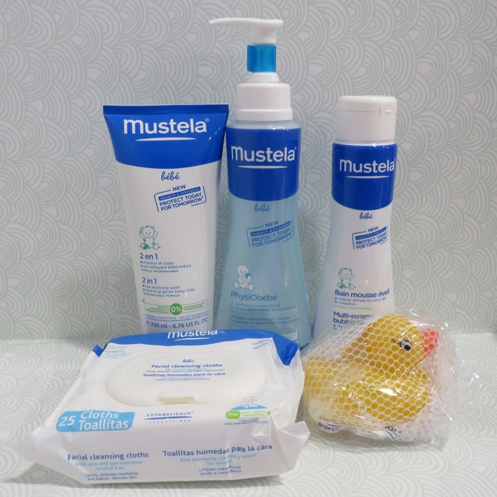 MUSTELA💥BEBE BABY BATHTIME BUBBLES BODY WASH, BUBBLE BATH... 5 PCS SET💥